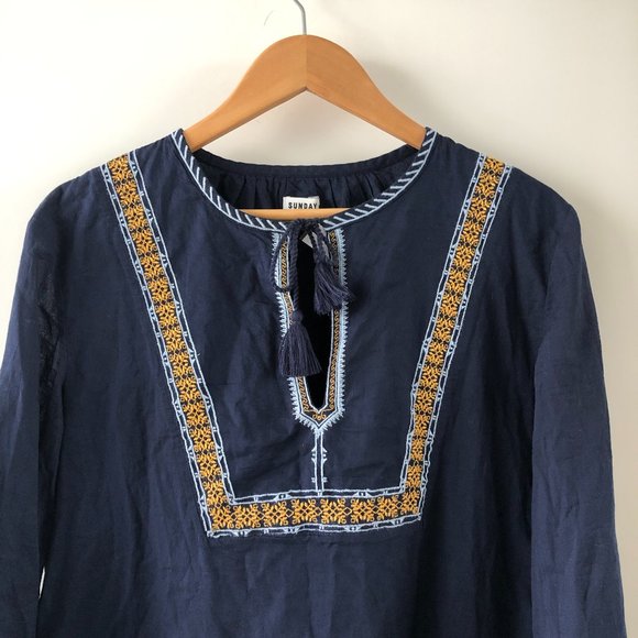 Aritzia Sunday Best Elendra Dress in Navy Blue M - Picture 3 of 8